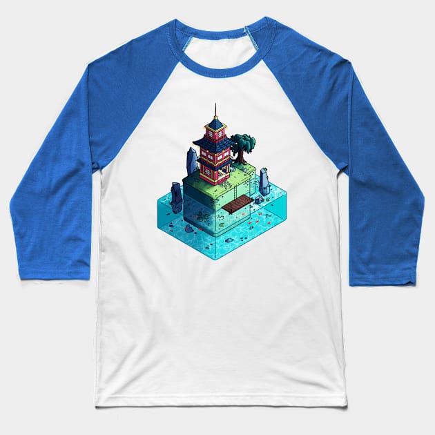 Lone Temple Baseball T-Shirt by seerlight